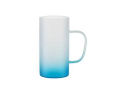 22oz/650m Glass Mug(Frosted, Gradient Blue)