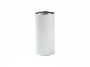 16oz/470ml Sublimation Blanks Stainless Steel Slim Can Cooler(White)
