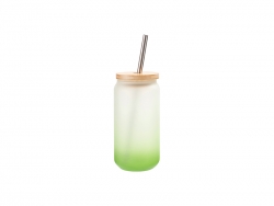 Sublimation Blanks 18oz/550ml Glass Mug Gradient Green