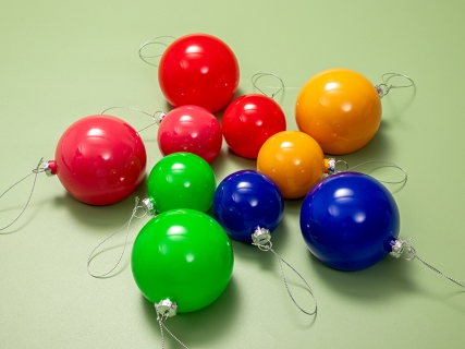 Sublimation Blanks 7.8cm Plastic Christmas Ball Ornament w/ String