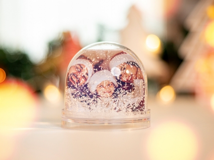 Sublimation Christmas Snowball W/ Red Heart