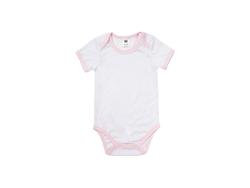 Baby Onesie Short Sleeve XL(Pink Edge,12-18M)