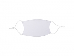 10*15cm Sublimation Kids Face Mask (Full White) with White Strap