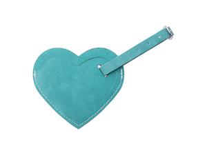Sublimation Double Side PU Leather Luggage Tag (Green, Heart Shape)