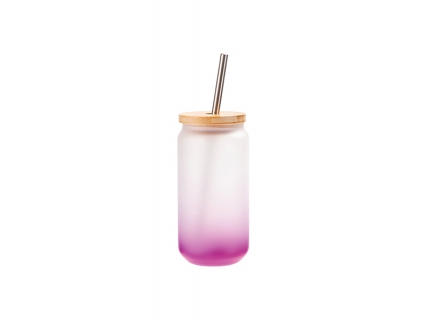 Sublimation Blanks 18oz/550ml Glass Mug Gradient Purple