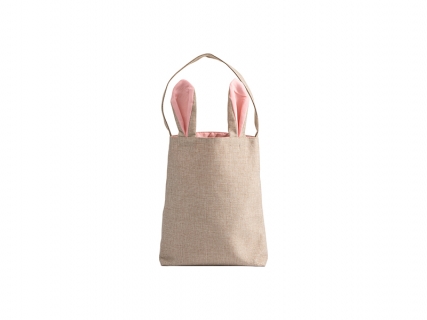 Sublimation Linen Easter Bunny Bag (Pink Ears, 29*34cm)