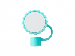 Silicone Straw Cover w/ Insert(Mint Green,Sunflower shape)