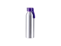 Sublimation Blanks 22oz/650ml Portable Sports Slim Aluminum bottle With Purple Cap(Silver)