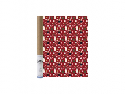 Hydro Sublimation Transfer Paper Roll (Bear and White Snowman, 38*1220cm/ 15in x 40ft)