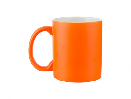 11oz Fluorescent Mug(Frosted, Reddish Orange)