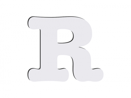 Sublimation HB Letters - R (MOQ: 36)