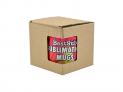 Sublimation 11oz Brown Cardboard Inner Box with Window