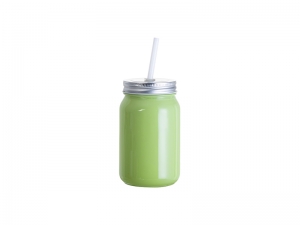 Sublimation Blanks 15oz/450ml Full Color Mason Jar no Handle (Green)