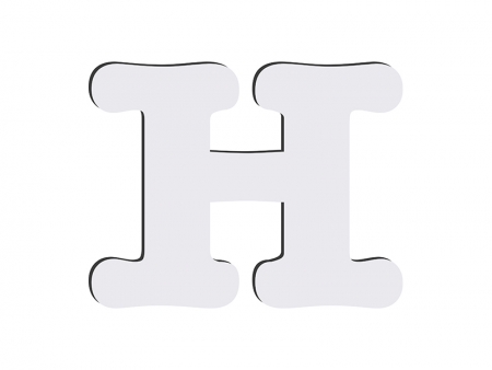 Sublimation HB Letters - H (MOQ: 36)