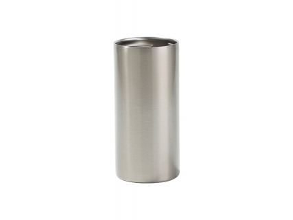 16oz/470ml Sublimation Blanks Stainless Steel Slim Can Cooler(Silver)