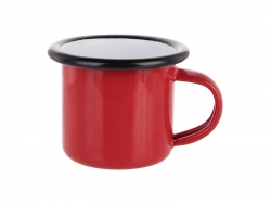 Sublimation 3oz/100ml Enamel Mug (Red, Black Edge)