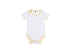 Baby Onesie Short Sleeve XL(Yellow Edge,12-18M)