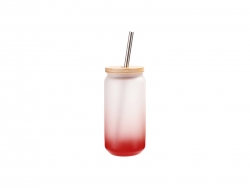 Sublimation Blanks 18oz/550ml Glass Mug Gradient Red