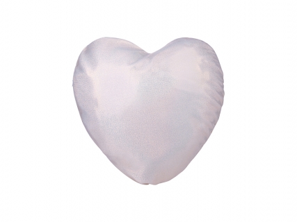 Sublimation Glitter Heart Shape Pillow Cushion(40*40cm,Champagne)