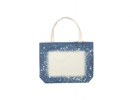 Sublimation Blanks Bleached Starry Linen Tote Bag (Faux Denim, 48*35cm)