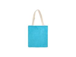 Sublimation Blended Plush Tote Bag(White w/ Light Blue,34*37cm)