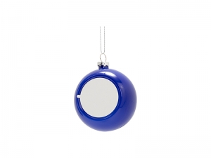 7.8cm Plastic Christmas Ball Ornament (Glossy Blue)