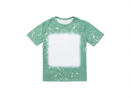 Sublimation Blanks Bleached Starry Cotton Feeling T-shirt (Green S, M, L, XL, XXL, XXXL）