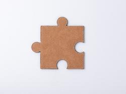 Posavasos Puzzle PU (Marrón, 12*12cm)